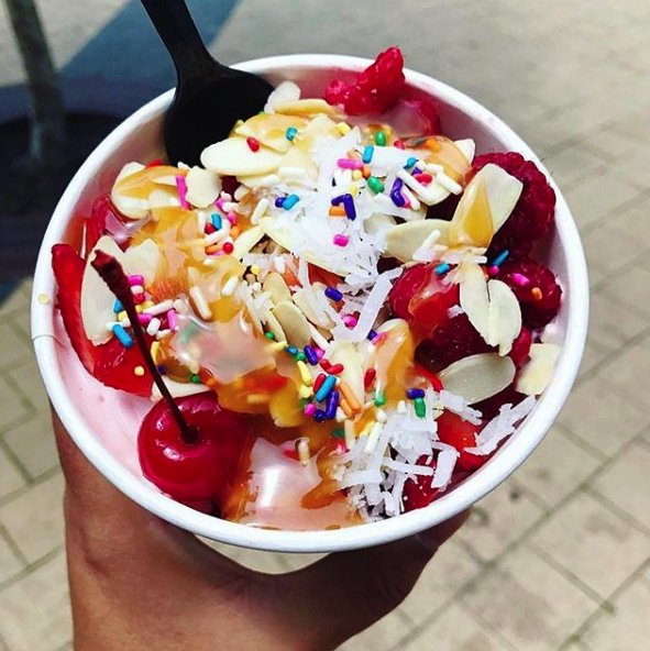 After a straight week of rain, the sun is finally out! And we are ready for some #Frozenyo 😀 #dcfood