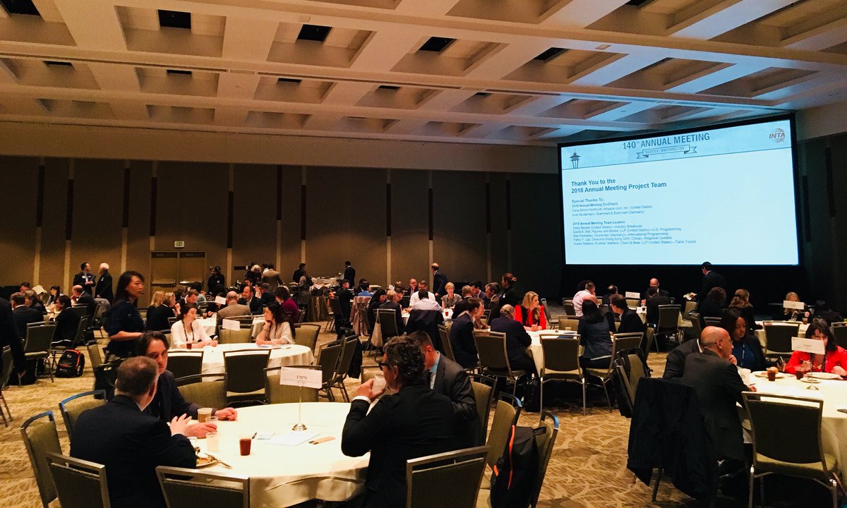 SaritaSchroder's tweet photo. Afternoon Table Topics about to kick off at #INTA2018. I am attending one on look-alikes and unfair competition, hosted by Dr Stefan Abel of Klaka Rechtsanwälte. Looking forward to an interesting discussion with colleagues from around the world! #KrogerusIP https://t.co/jot2fDoRYw