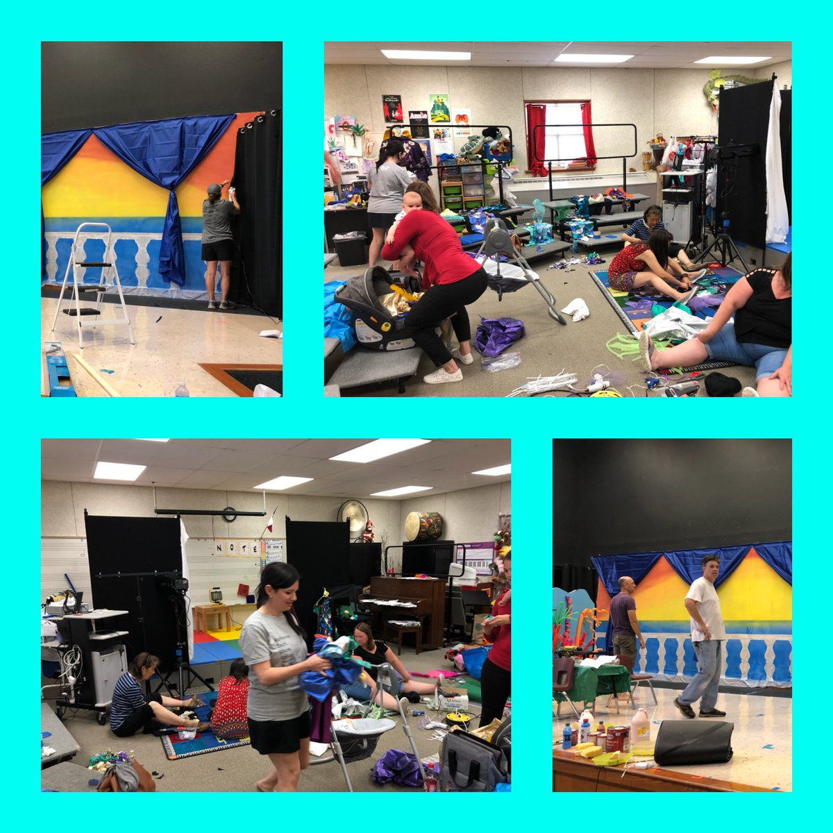 Getting ready for the show, “Little Mermaid” way to go Lorri and Comet parents! Can’t wait!