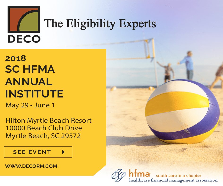 deco_rm's tweet photo. Upcoming Events: https://t.co/L7BhViiaXN

Ohio HFMA Annual Institute | May 23 - 25
South Carolina #HFMA Annual Institute | May 29 - Jun 1
VA/DC Networking Event | Jun 4 https://t.co/t5IYklsEPW