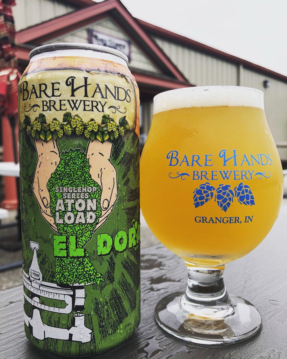 Barehandsbrew's tweet photo. #YoungFreshAndGreen #SingleHopSeries A Ton Load (El Dorado) right off the new canning line in the taproom now! https://t.co/kQo9O5gcpx