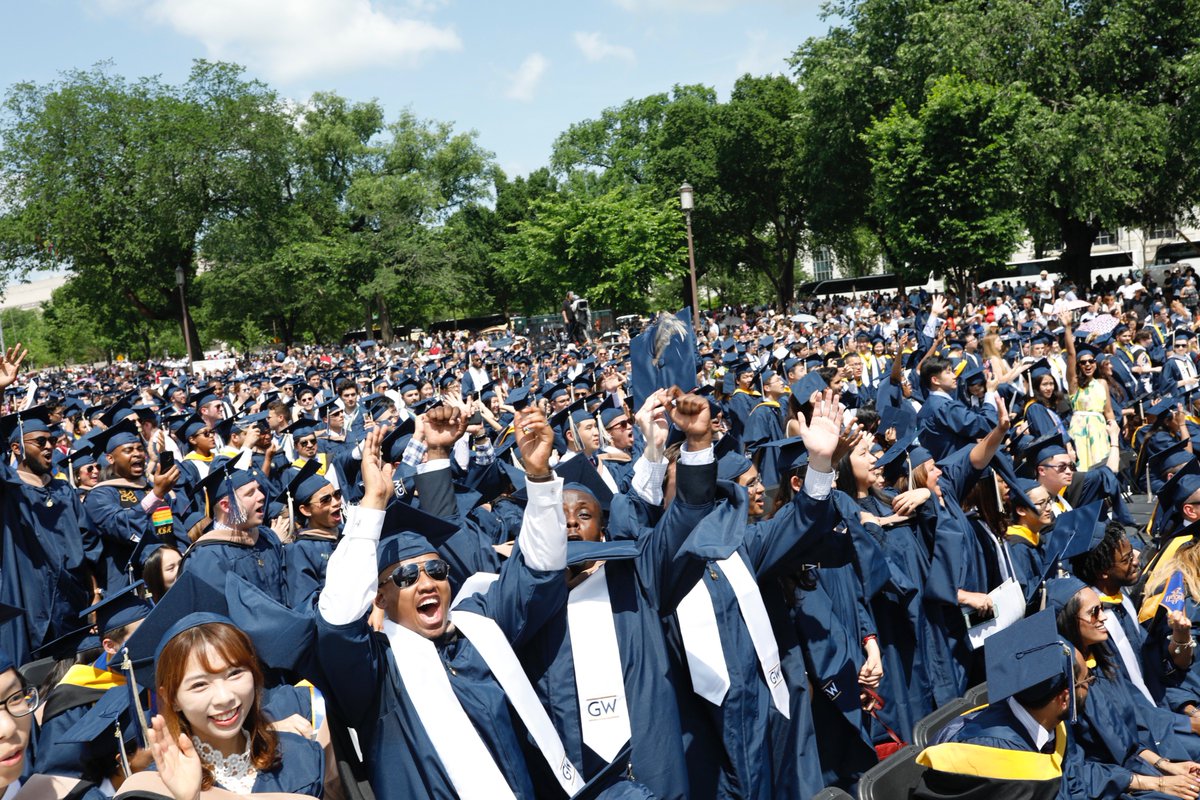 Graduates at GW Commencement 2018