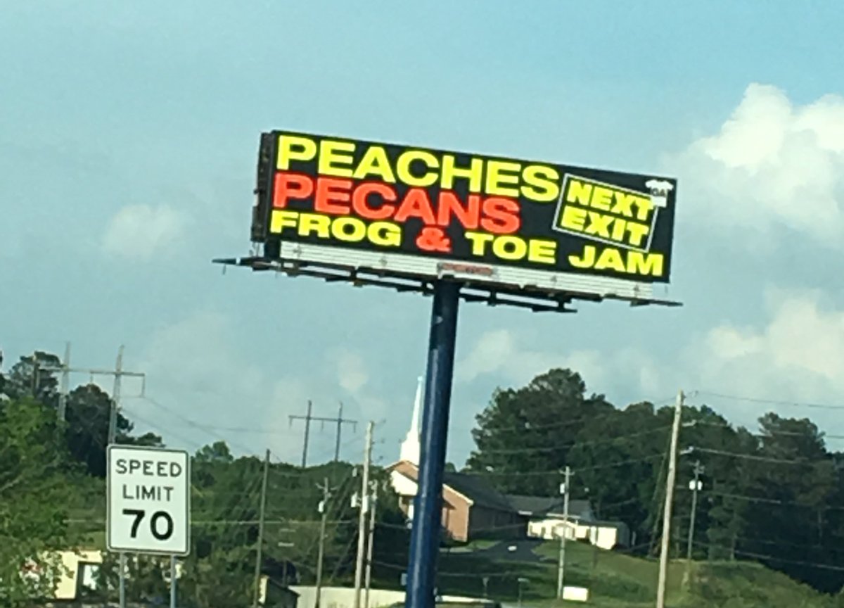 BernadetteAlves's tweet photo. Saw this on the Highway heading North towards #Nashville #forreal? #toejam #frogjam #southernstates https://t.co/LKk4kJ3DNE