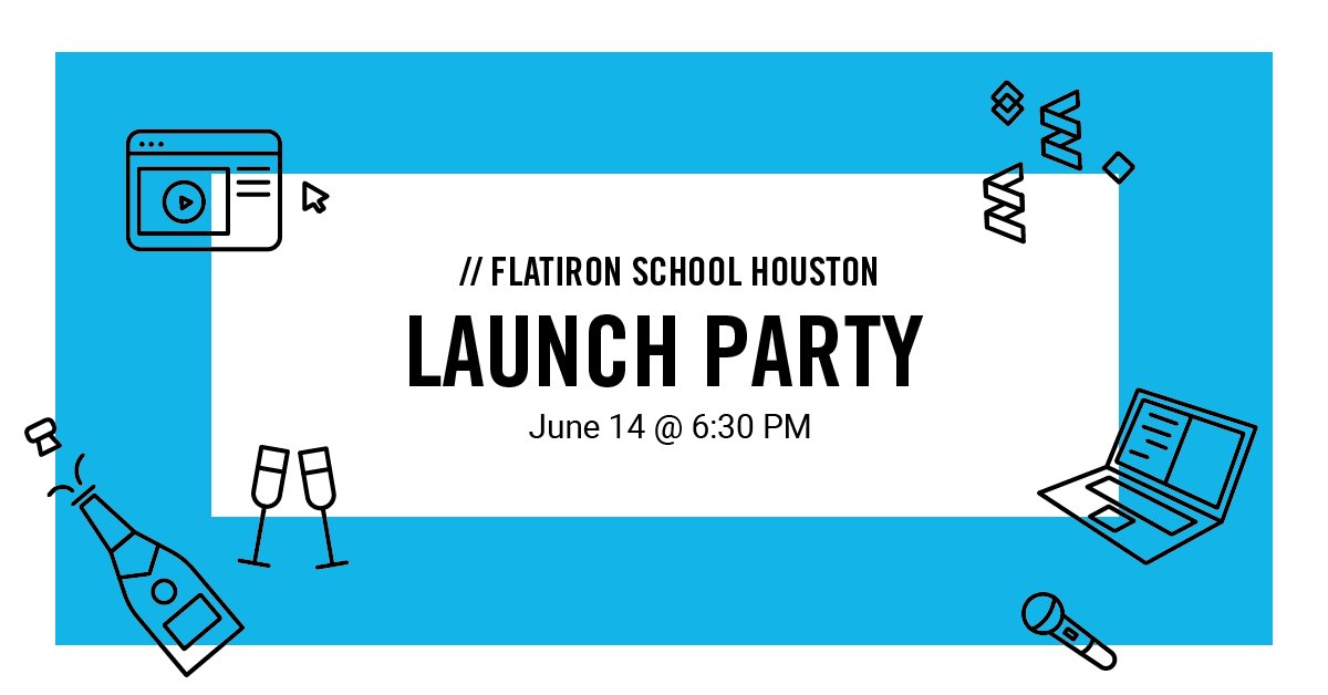 FlatironSchool's tweet image. Join us to help celebrate the launch of our brand new Houston campus! Enjoy drinks, snacks, networking and remarks on how tech can help shape the city&apos;s economy and community. Meet us in person &amp;amp; learn more about our upcoming Houston courses: hubs.ly/H0cb99H0 #houstontech