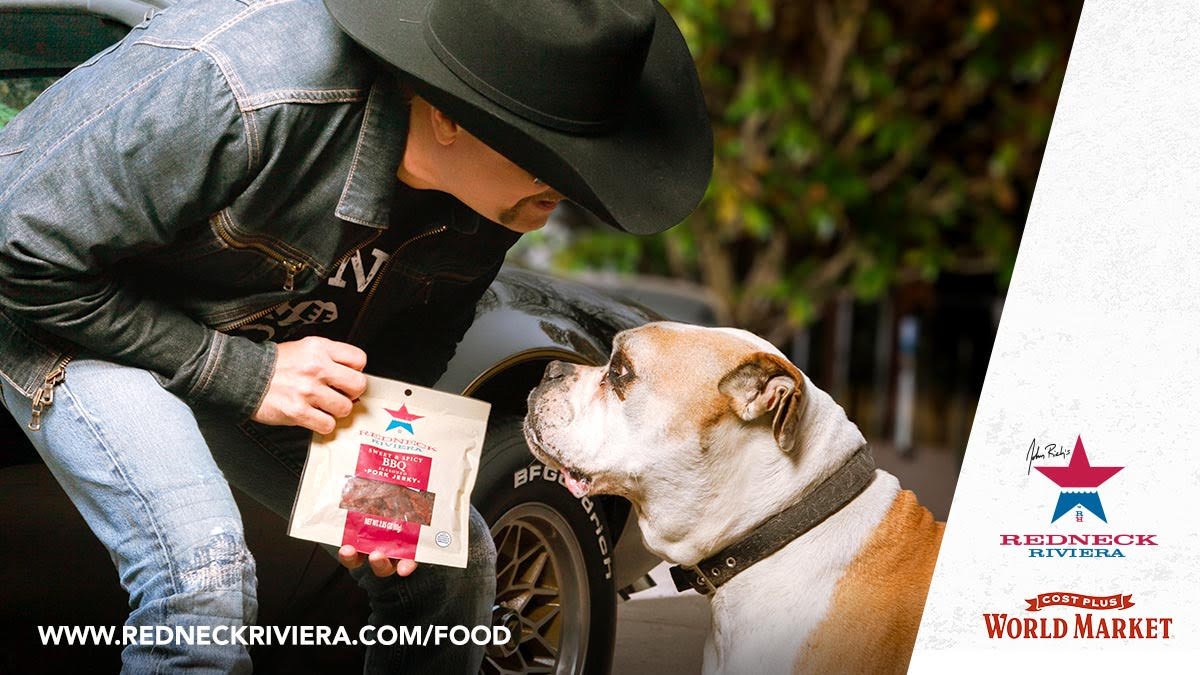 johnrich's tweet photo. OH BOY! My friends @worldmarket just stocked @RedneckRiviera Beef and Pork jerky into 276 stores! We support @foldsofhonor with every bag sold! Find a store close to you here-> https://t.co/vGqAdsDrI3 Who's hungry?!?! #ExtraTender #ExtraTasty https://t.co/8AgfWIXRyl