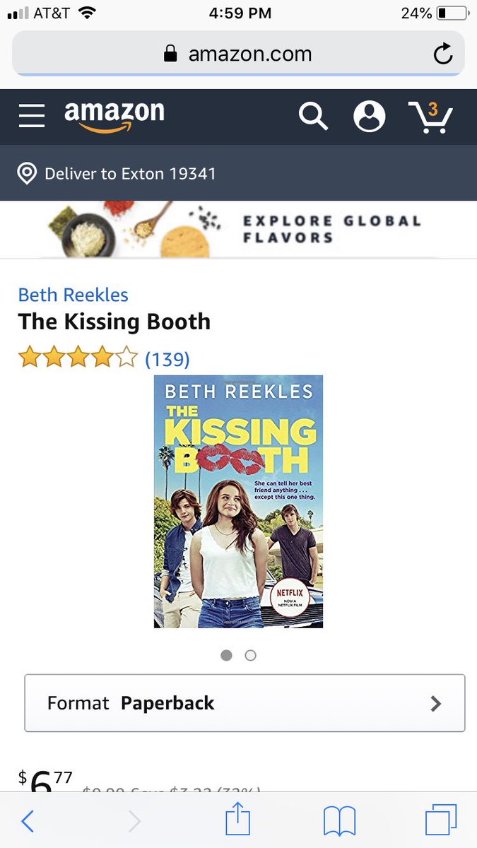 NewswangerKatie's tweet photo. I could watch #TheKissingBooth for the rest of my life itโs just sooo good and addictive! Literally my dream is to be in a movie like that and to publish a book just like @Reekles (btw buying the kissing booth book rn on amazon #GodBlessAmazon ) https://t.co/g02nyD2rDb