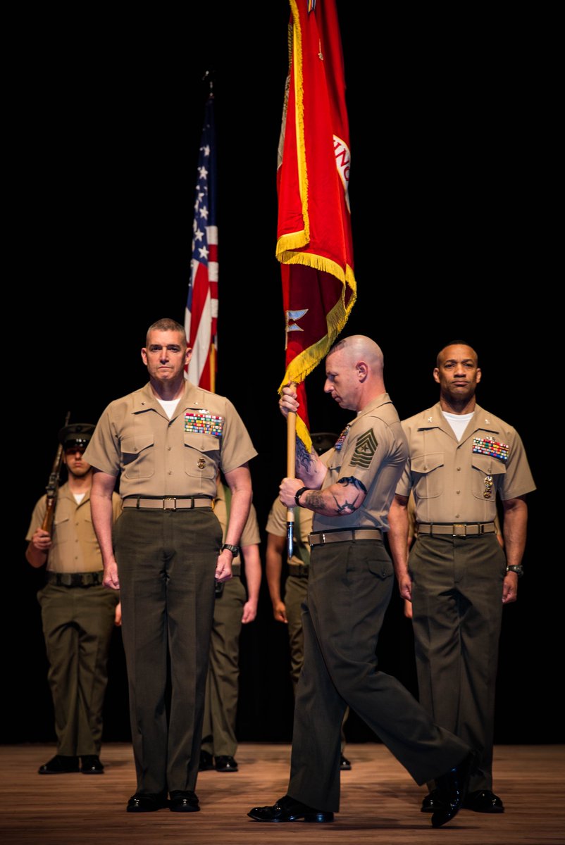 MCB_Quantico's tweet photo. Training Command held a change of command ceremony at Warner Hall, MCBQ, May 18.
Brig. Gen. Jason Q. Bohm, relinquished command to Col. Calvert Worth Jr., (Brig. Gen. select).

#usmc #usmcleadership #fairwinds 

(U.S. Marine Corps photos by Lance Cpl. Paige M. Verry) https://t.co/yFDs3Z6Hn7