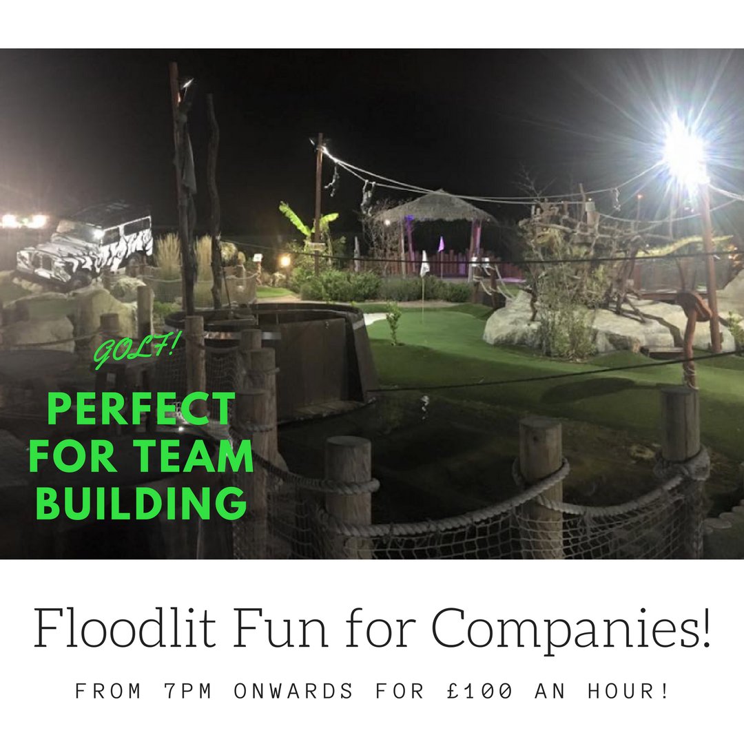 Adventure golf is great for team building! Why not have a night of adventure golf! Message us to book. ⛳️ #TeamBuilding #Kent