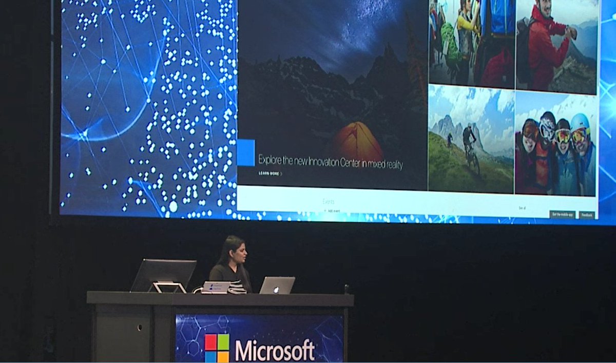 meetdux's tweet image. Lovin @VidSrinivasan&apos;s demo of #SharePointSpaces #spc18 #sharepoint