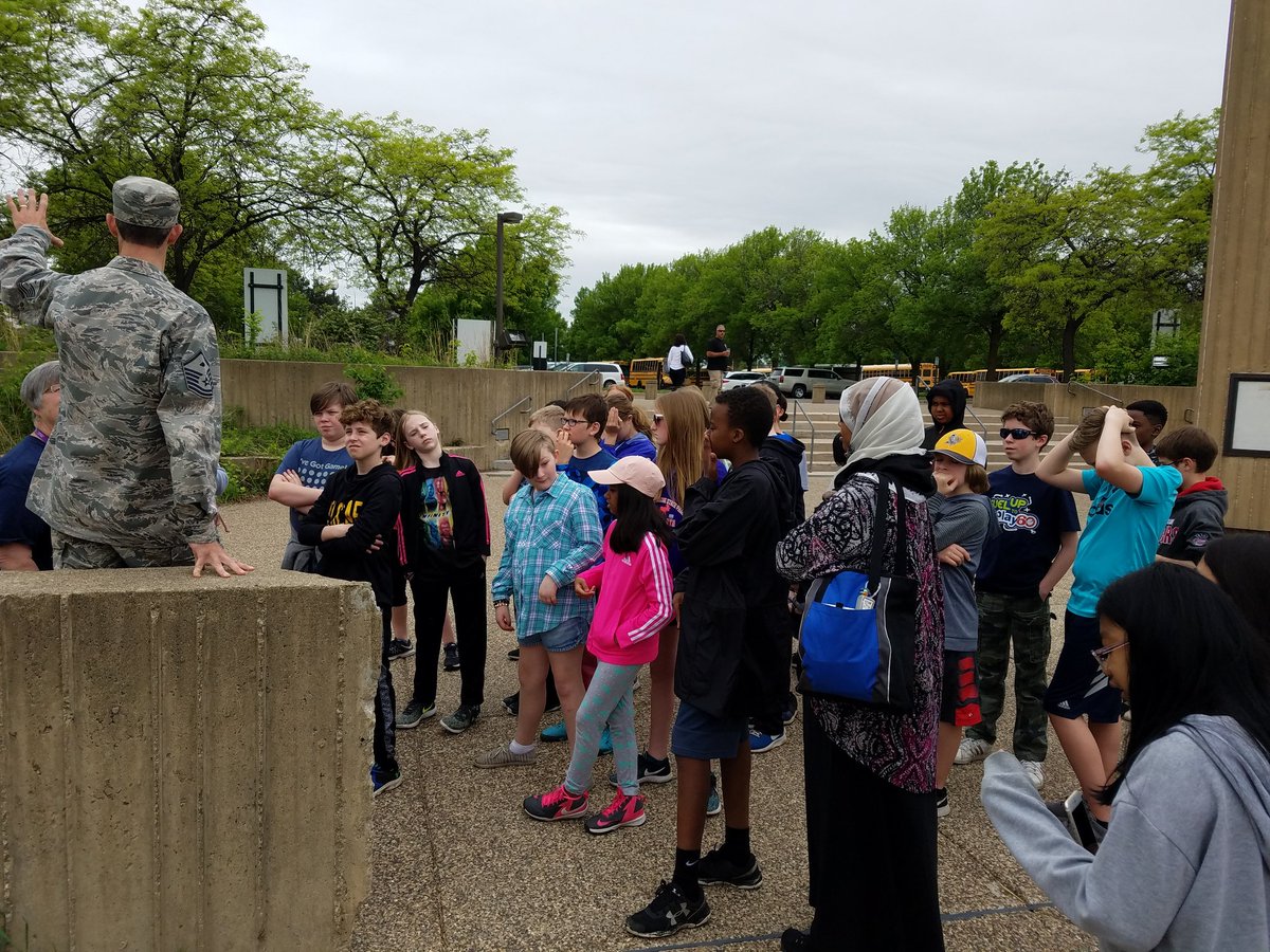 Starting our day at Fort Snelling! We met up with Friedell teacher <a href="/EricApplen/">Eric Applen</a> that shared his role in the Air Force reserve. <a href="/FriedellMiddle/">Friedell Falcons</a>