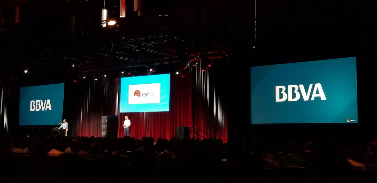 PaulLancaster's tweet photo. @markmc_ keynote on OpenStack and Kubernetes work together for Open Hybrid Cloud.  #RedHat #OpenStackSummit #OpenStack #cloudcomputing https://t.co/oCXYnn8A7D