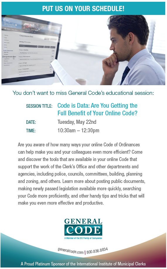 generalcode's tweet photo. One hour to "Code is Data: Are You Getting the Full Benefit of Your Online Code?" in Hampton Ballroom I, Floor 3. Start time is 10:30am. We'd love to have you join us! #IIMC2018 #IIMC2018Norfolk #eCode #CodeIsData https://t.co/0aHo60QKrz https://t.co/OwxqaPewZW