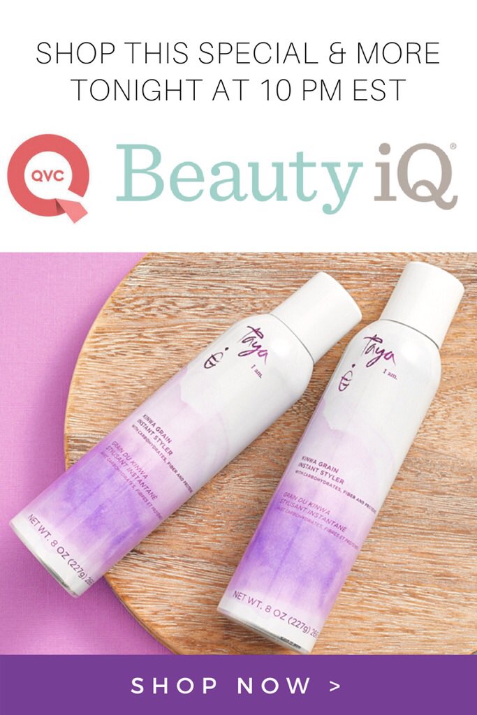 TayaBeauty's tweet photo. Tune in tonight at 10 pm EST to @QVC’s @BeautyiQ 📺 #tayabeauty #beauty #hairproducts #hair #greenbeauty #beautyproducts #beautycare #shoppingonline #shopqvc #qvc https://t.co/bYJvCZc440