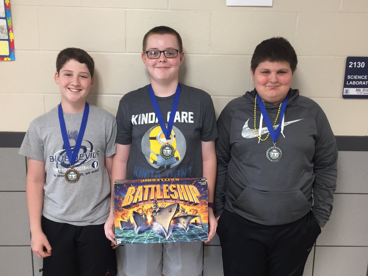MrRitter76's tweet photo. Here are your sixth grade Battleship finalists! Great job guys! https://t.co/2MkMGUqwMv
