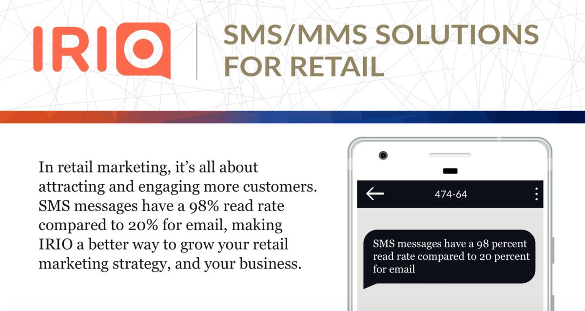 IRIOmobile's tweet photo. Attract and engage more customers with a custom mobile marketing solution from IRIO~ #retail #promotions #mobilemarketing #marketing https://t.co/p5IAHrl5ur
