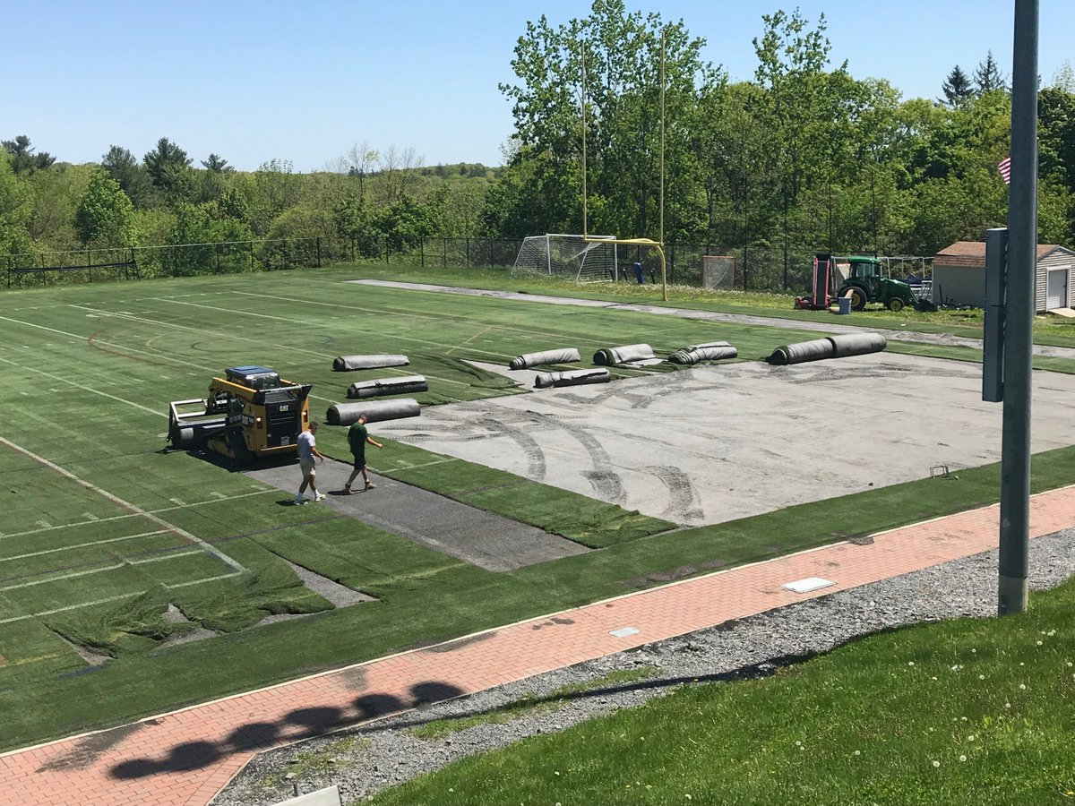 Next Phase has begun! Removing the old turf at Alumni Field.
#GoHawks
