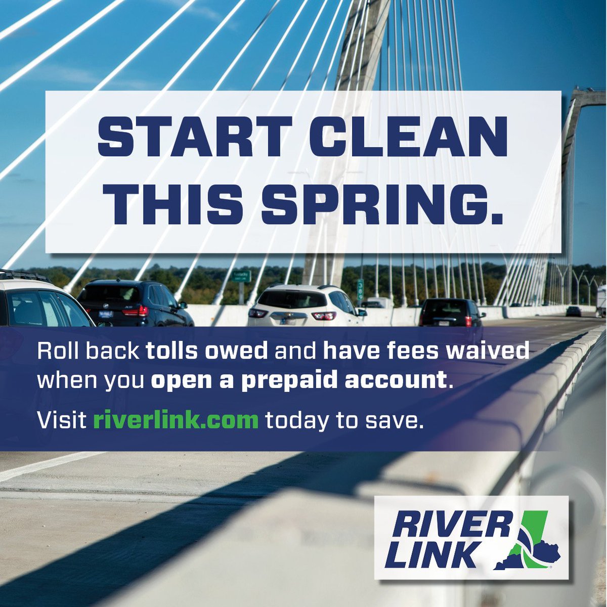 riverlinktolls's tweet image. #RiverLink customers now have the option to start fresh this Spring with our new online conversion option. Have toll charges rolled back to the lowest available rates and late fees waived when drivers create a prepaid account.  bit.ly/2GawDIw
