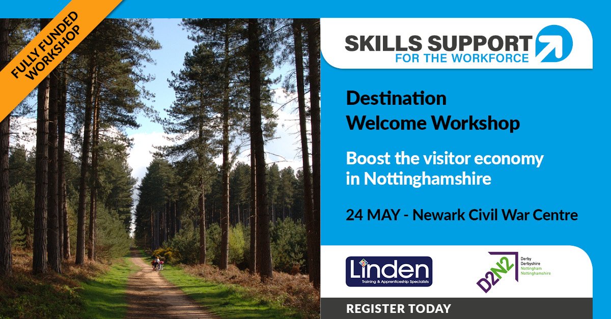 Are you an individual or business working in the #VisitorEconomy in #Nottinghamshire? Then help make the area a world class tourist destination, join this FREE workshop today and become a regional ambassador.
ow.ly/ZxFc30k1G0U #BusinessBoost #NottsNatter @D2N2LEP