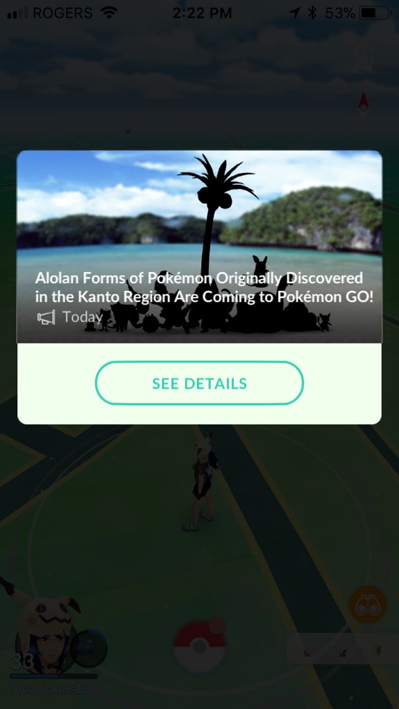 Liciashiki's tweet photo. ✨✨ This is awesome!! 🧡☀️🌺💜#AlolanForms #PokemonGo https://t.co/ak5Pm5uB8y