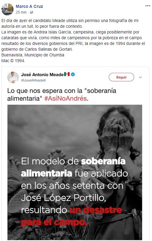 RuidoEnLaRed's tweet photo. Así no, @JoseAMeadeK 
Fotógrafo denuncia que el candidato usó sin permiso una imagen y la distorsionó. https://t.co/M1usd69323