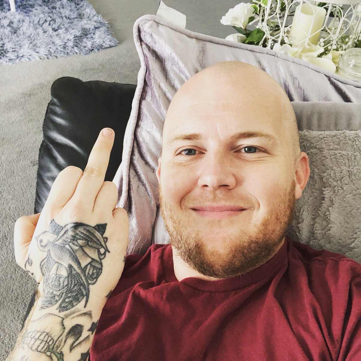 MetalVoiceUk12's tweet photo. Days off #13ReasonsWhy #tattoo #Smile https://t.co/m5yJU1Rbue