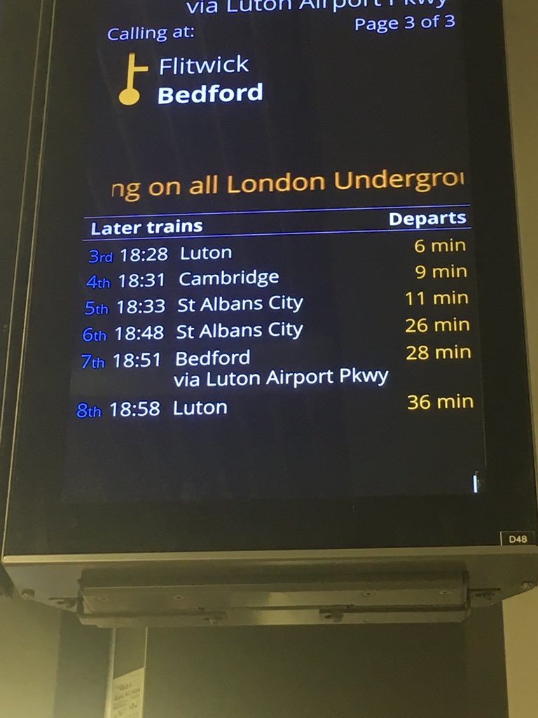 lucylambert24's tweet photo. Let’s hope I can get on the next train otherwise have to wait 20 for nxt on to harpenden. 1/3 trains cancelled to harpenden, so will I get 1/3 of my season ticket refunded @TLRailUK #thameslink https://t.co/rqRPQRkQgd