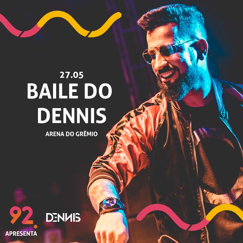 92radiofm's tweet photo. @dennisdjoficial tá chegando com o MAIOR BAILE da história para um sunset neste domingo, 27, aqui em Porto Alegre! Não vai perder, né? https://t.co/Ot0icSzRck