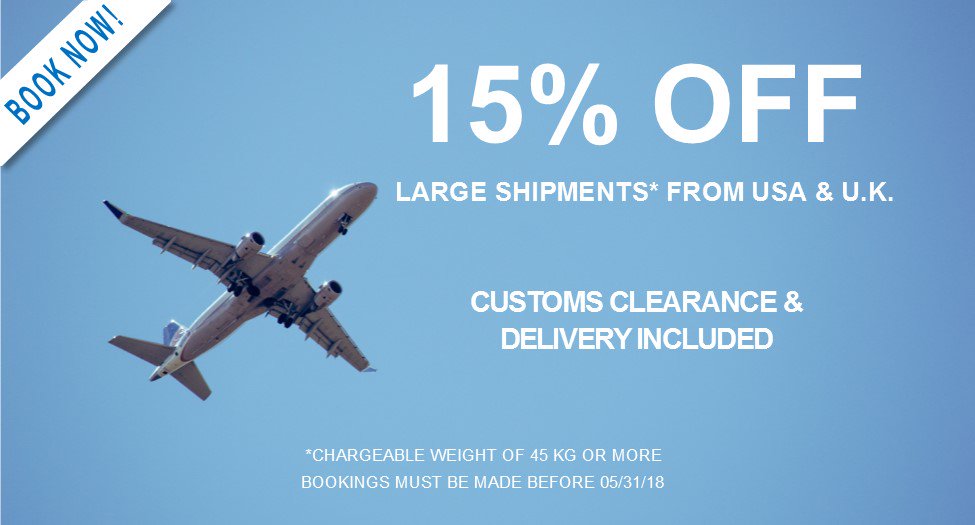 15% OFF Imports from USA &amp; UK.
KIC will handle the entire shipping process to get your shipments to your door. Book with KIC today.