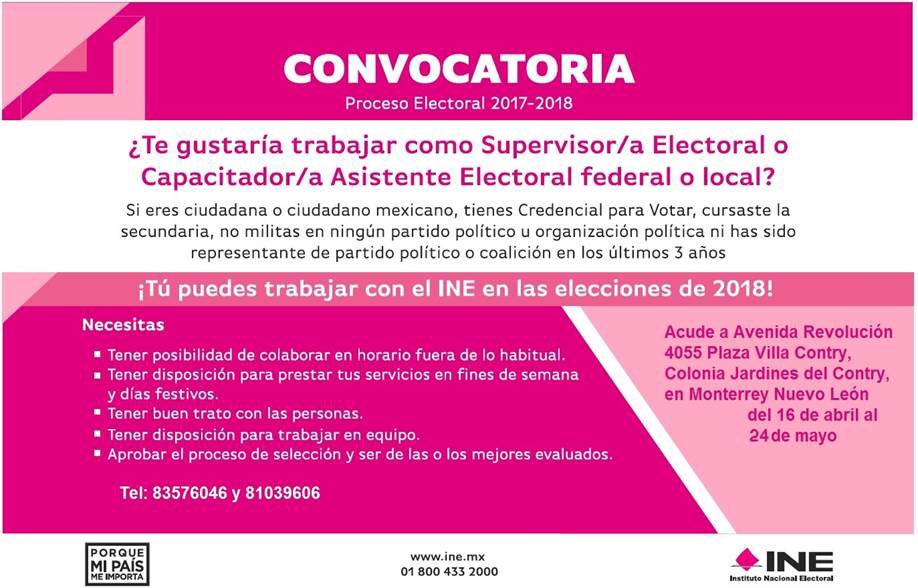 comiteelectoral's tweet photo. @INEMexico extiende invitación a la comunidad para formar parte del equipo de capacitadores/asistentes electorales a nivel federal o local🗳

#ElegirParaExigir https://t.co/anqx0kfc6L