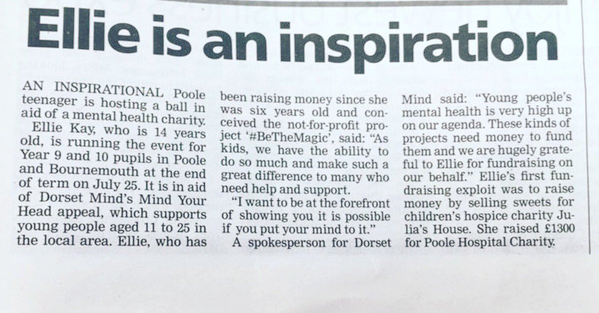 BeTheMagic1's tweet photo. Well, we made it in to the @Bournemouthecho ..Thanks to @NickyFindley for her support. More ticket news incoming tomorrow. If you have a festival wristband, get ready. #Dorset #bournemouth #poole #mondaymotivation #BeTheMagic Ta @DorsetMind @Ty_Temel @DMindYourHead @DrAndyMayers https://t.co/tLe35RvvLP