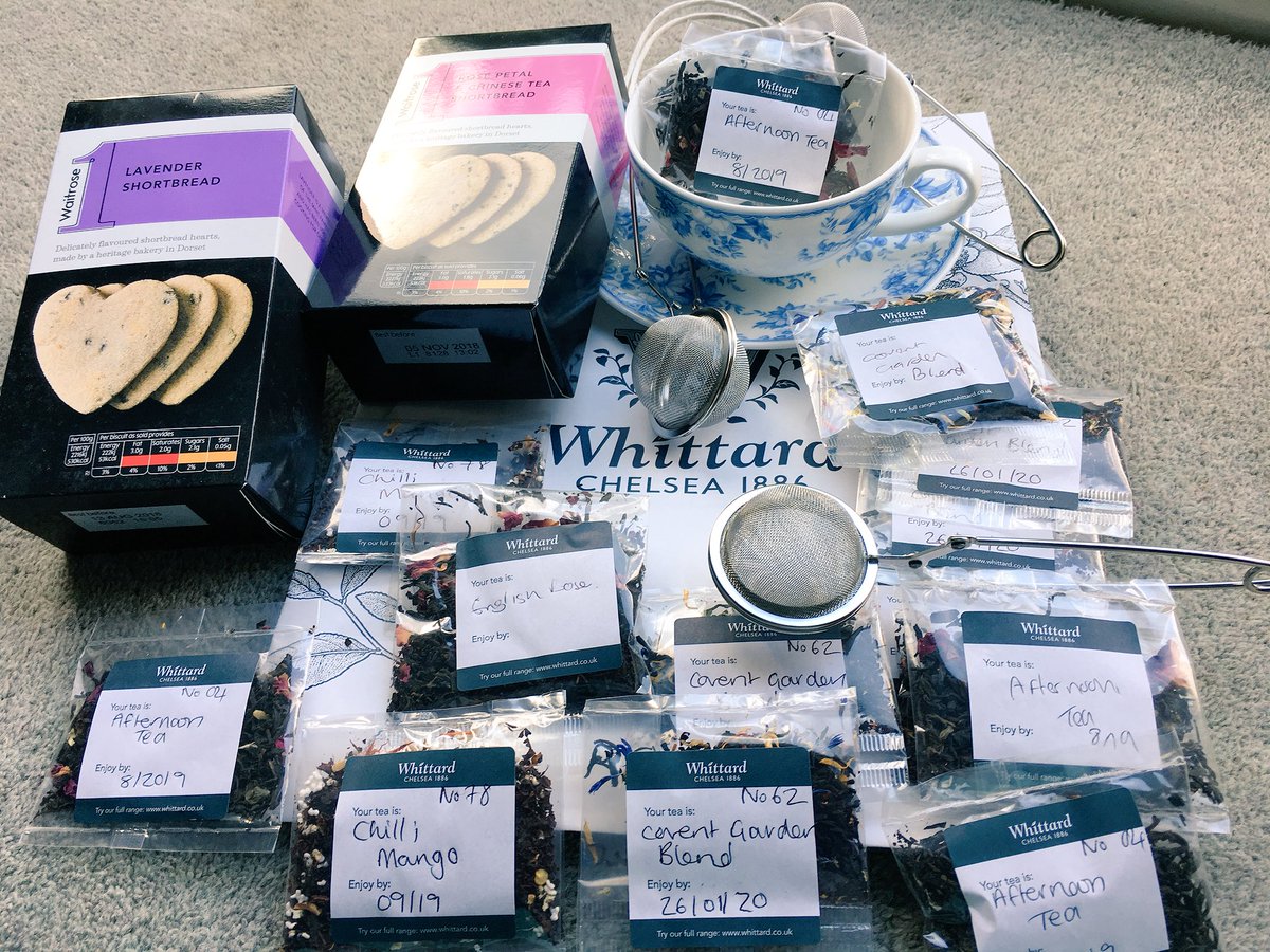 We are all ready with our floral teas and biscuits for the Flowers of the Field event tomorrow. Still places left chelseafringe.com/event/flowers-…
 
Thanks to <a href="/whittarduk/">Whittard of Chelsea</a> for the tea samples. Very much appreciated <a href="/ChelseaFringe/">Chelsea Fringe</a> <a href="/chelseafringebf/">Chelsea Fringe Bracknell Forest</a> @getbracknell <a href="/randamag/">Round & About Magazine</a>