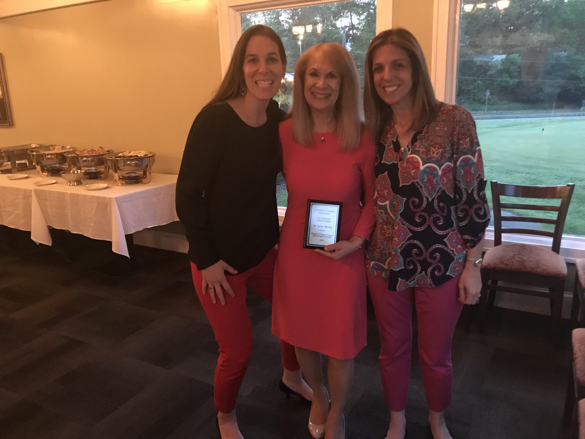 Congratulations to Karen Waters, CRA  Celebrate Literacy Award winner 2018!! We are so proud! @ctreading64 <a href="/krainville/">kristin rainville</a> <a href="/SHUliteracy/">SHU Literacy</a> <a href="/sacredheartuniv/">Sacred Heart University</a>