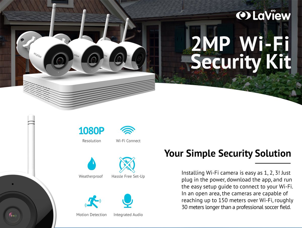 LaView_Security's tweet photo. No Complex Wiring, Automatic Configuration, Hassle-free Installation
Security Has Never Been Easier #MondayMotivation  #LaViewWireless #WiFiSecurity https://t.co/9RIpM8a45E