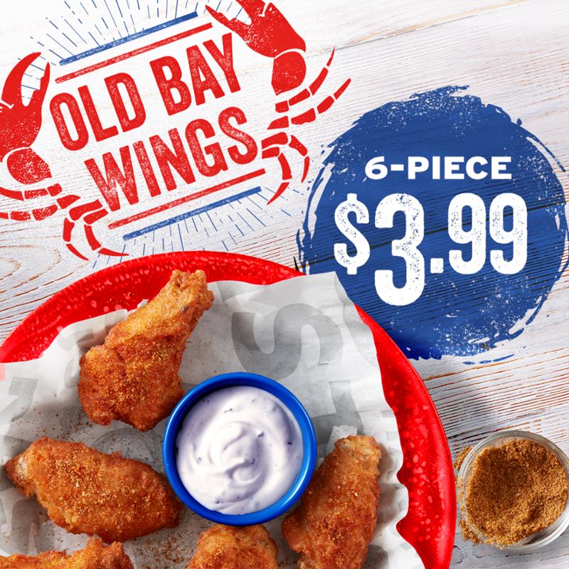 dashinstores's tweet photo. Wow! 6 Old Bay Wings for just $3.99! Get your #WingOn at your local #DashIn this weekend. Have a fantastic #Tuesday! #OldBay https://t.co/TTCQ9V0tBN