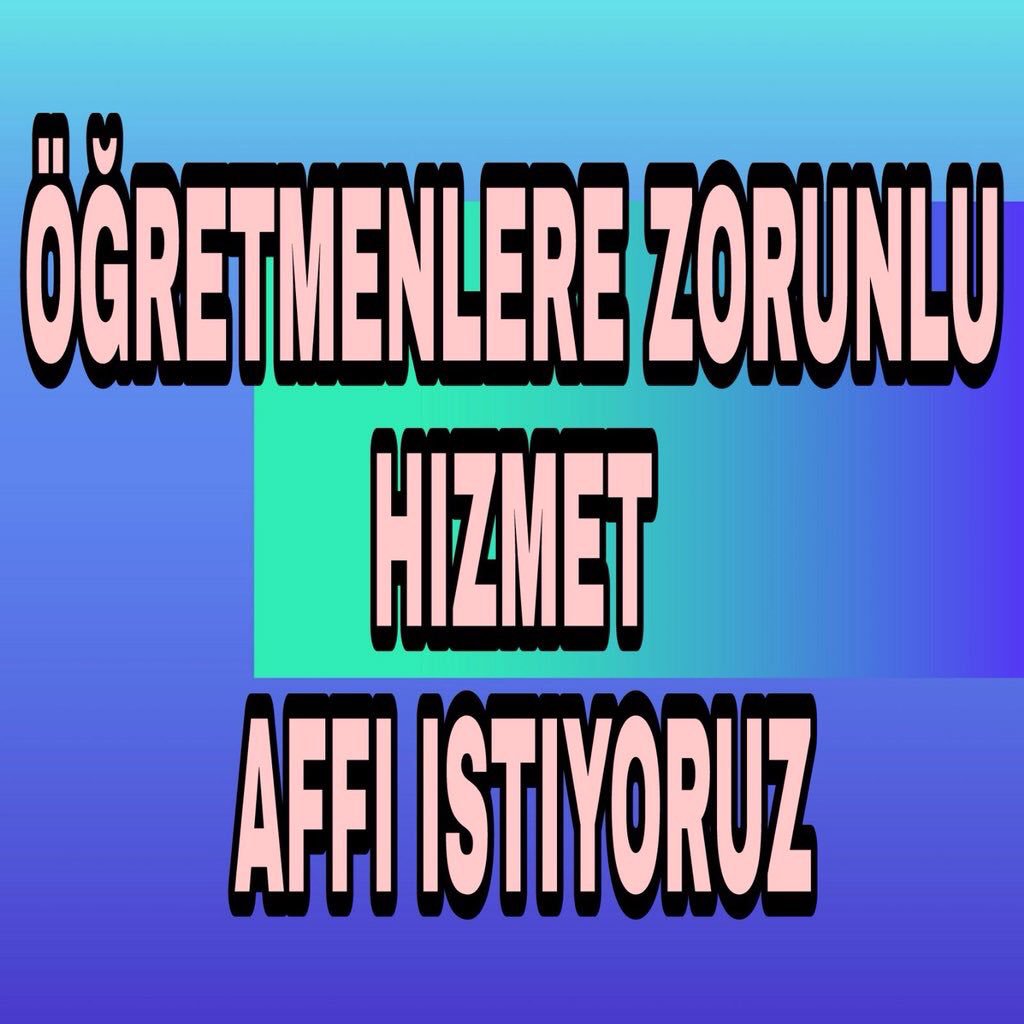 #RamazandaPideMebdeAf                      Öğretmenler olarak tüm iyi niyetimizle zorunlu hizmet affı peşindeyiz