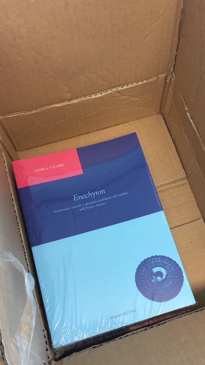 andreacolorio's tweet photo. Wow! My book has just reached me from the Publisher! #realsecurity #movables #ancienteconomy #ancientlaw #classicalathens https://t.co/arHMgKfnxk