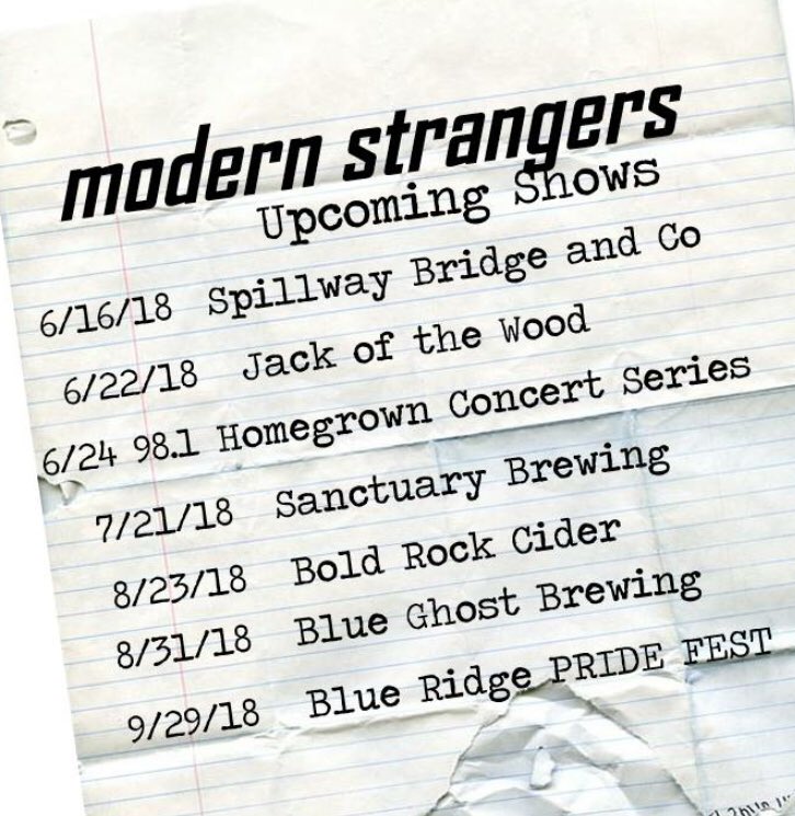 ModernStrangerz's tweet image. Lots of good shows coming up!!  @spillwaybridge @jackofthewood @981TheRiver @SanctuaryBeer @BoldRock @BlueGhostBrew