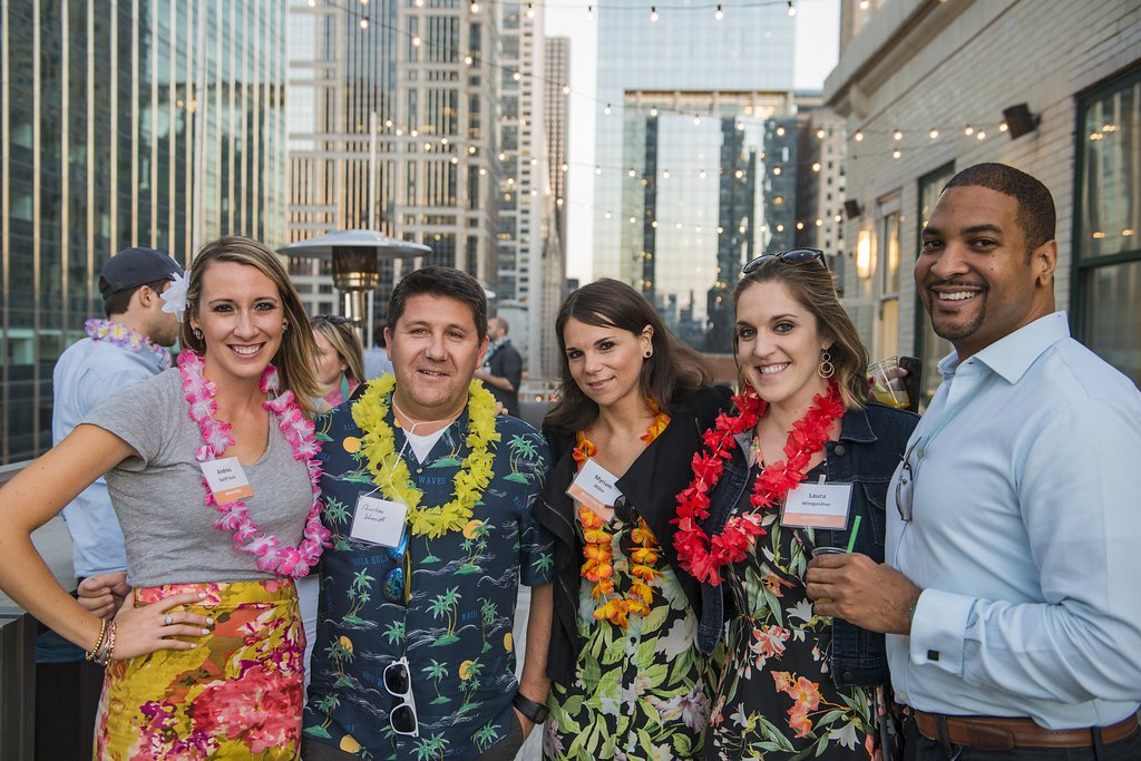 cleverbridge's tweet photo. On May 16, #ChiDeckTech returned to the Chicago office roof deck with a cleverbridge luau. Thanks again to our sponsor @ThreeDotsCHI and everyone else that made it another success. Check out the photos and we'll see you at the next one on June 13! https://t.co/s4PFScJMzJ https://t.co/t5bTMWksUB