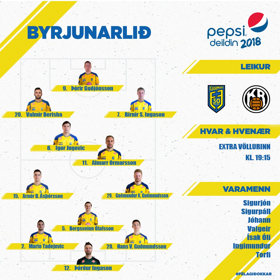 Liðið gegn <a href="/KRreykjavik/">KR Reykjavik FC</a>. #FélagiðOkkar