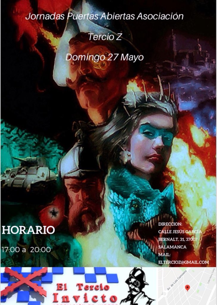 tercioinvicto's tweet photo. Venid a celebrar el #Diadelorgullofriki con nosotros.
El domingo a partir de las 17:00 podréis ver demos y participar en partidas de los juegos favoritos de los socios:

#W40k
Fantasy 9ª Era #9th
#BatmanMiniatures
#BloodBowl
#Saga
#XWing 
Y diversos juegos de mesa
#Salamanca https://t.co/ltm0H5UsL8