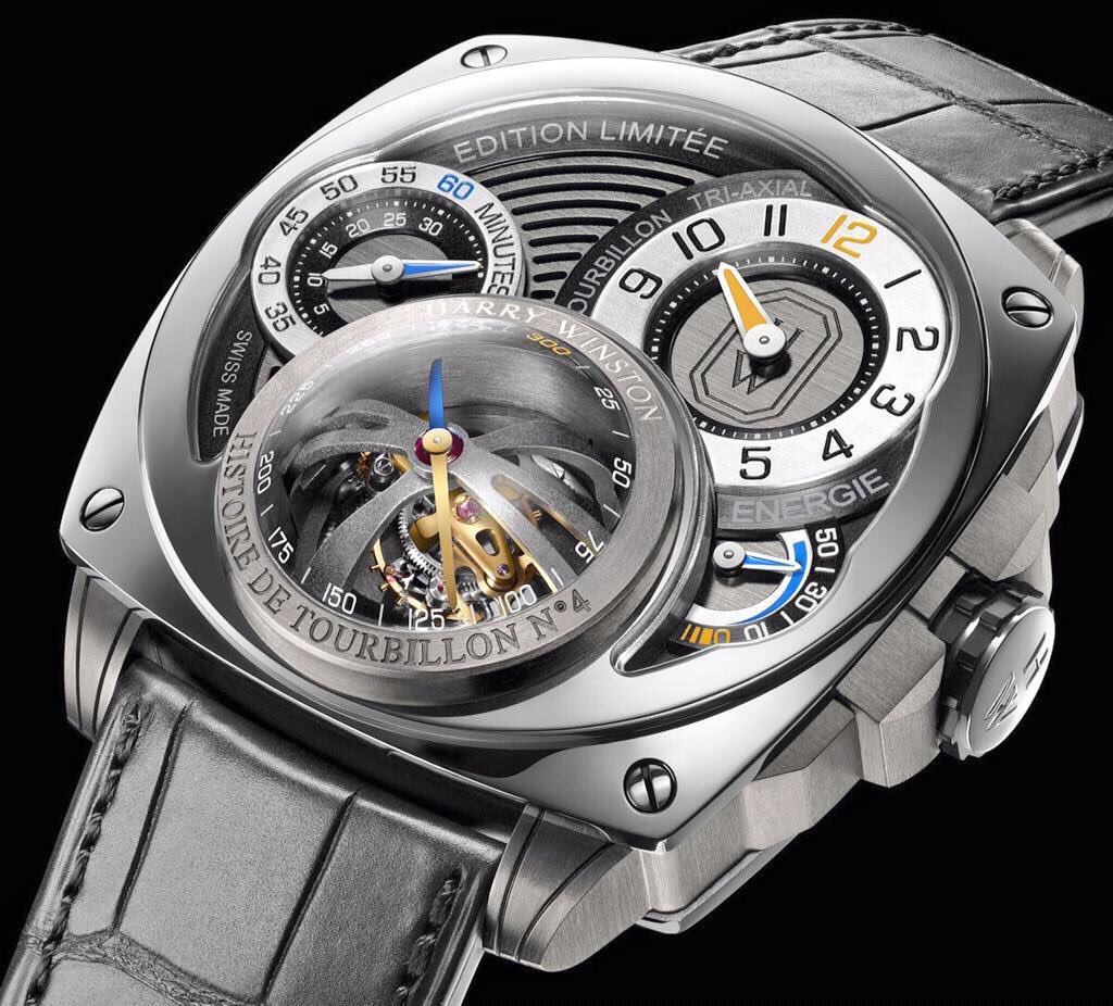 AXEEONconnect's tweet photo. Harry Winston Histoire de Tourbillon 1,2,3,&amp;4. Innovative limited edition timepieces &amp; true engineering marvels.     “What we usually consider as impossible are simply engineering problems… there’s no law of physics preventing them.”     ― @michiokaku https://t.co/aRoG0nFQRG
