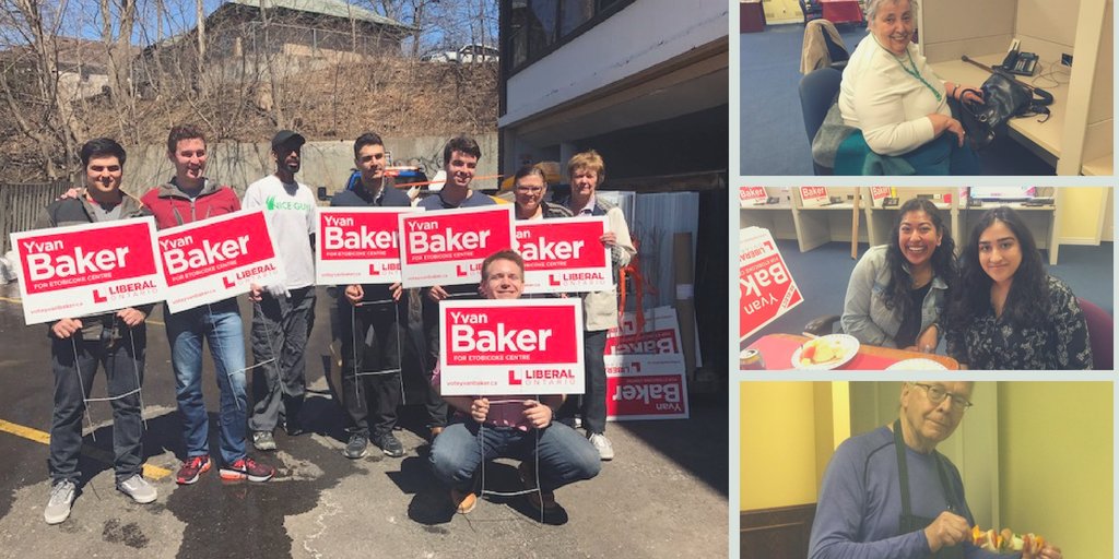 Baker1Yvan's tweet photo. The happiest, funnest, HUNGRIEST volunteers in town! #EtobicokeCentre #YvansHungriestVolunteers https://t.co/yeJSlNVaJN