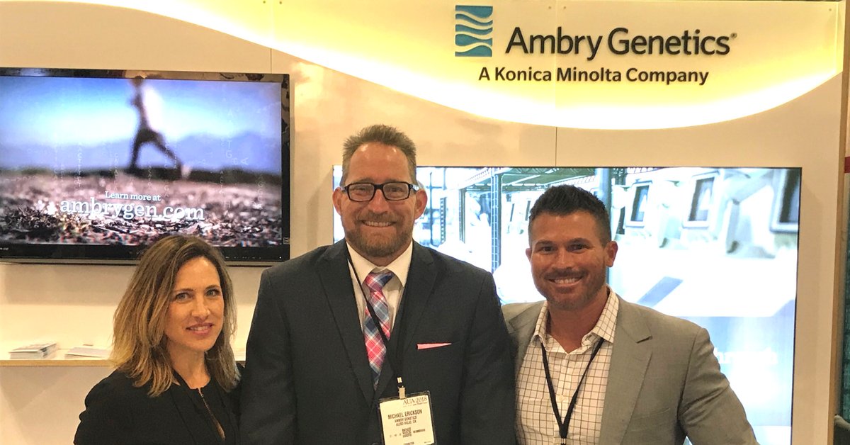 AmbryGenetics's tweet photo. Thank you everyone who stopped by our booth at #AUA18. We enjoyed seeing new faces and discussing new product developments happening at Ambry! #ambrygenetics #genetics #genetictesting https://t.co/WOXN5AmImo