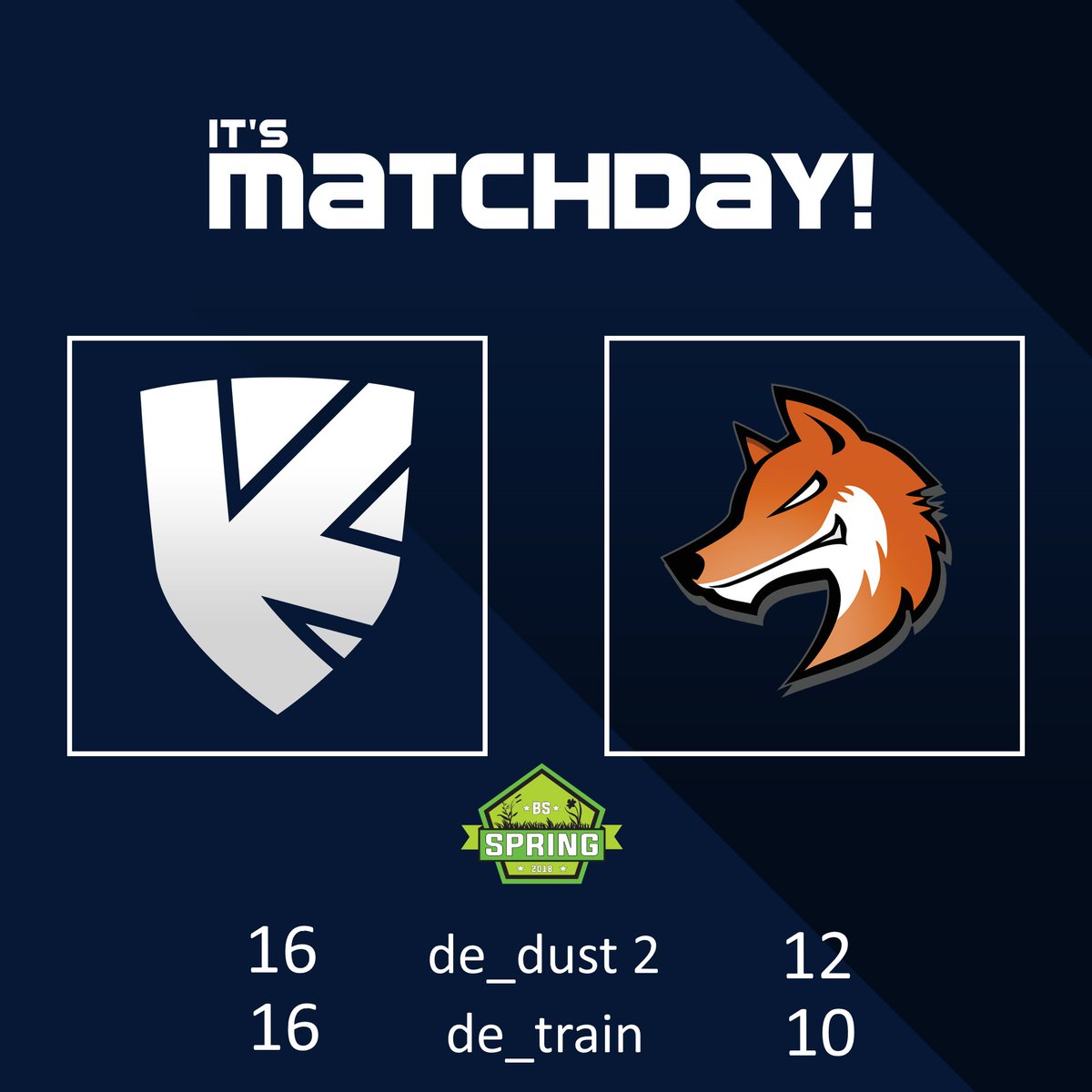 GG WP <a href="/FoXRaiDGaming/">FoXRaiD Gaming 🦊 @ GamescomLAN</a> 
Mit einem 2:0 gewinnen wir das Finale des Legendary Spring Cups und dürfen uns die Krone aufsetzen.
Danke an <a href="/BSClan_de/">Black Scorpions</a> für das tolle Turnier! Wir sehen uns zum nächsten Cup wieder und werden unseren Titel verteidigen.

#knowledgeispower 💪