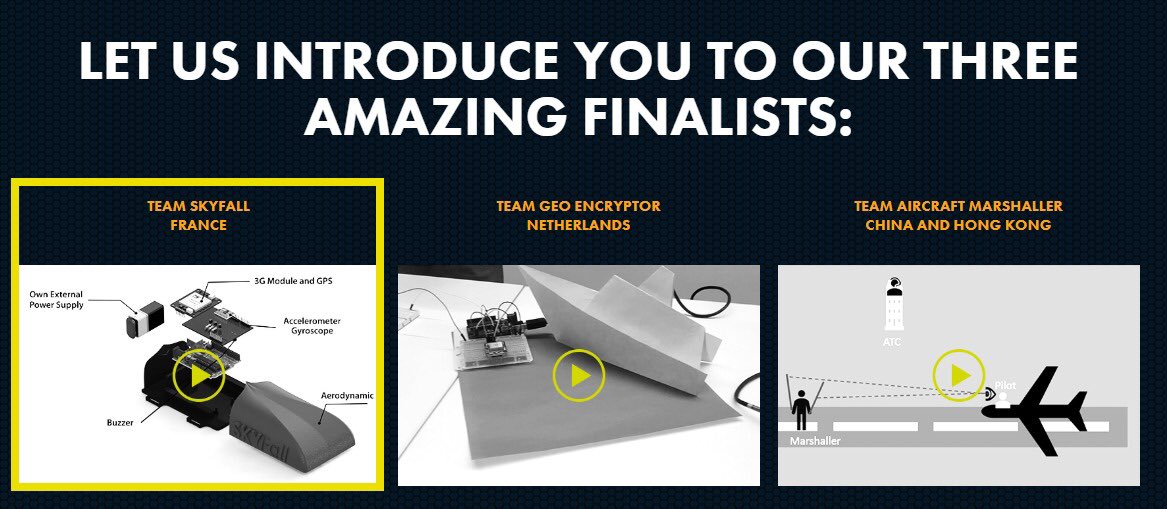 SkyFallFSS's tweet image. C’est avec une grande joie que nous vous annonçons que #SkyFall a été sélectionné parmi les trois grands #finalistes du concours monde #ThalesArduino !🇫🇷🌍
Merci à tous pour votre soutien🙏
Rendez-vous le #28Mai pour le résultat final du jury #Thales!
#ThalesFrance #ThankYou