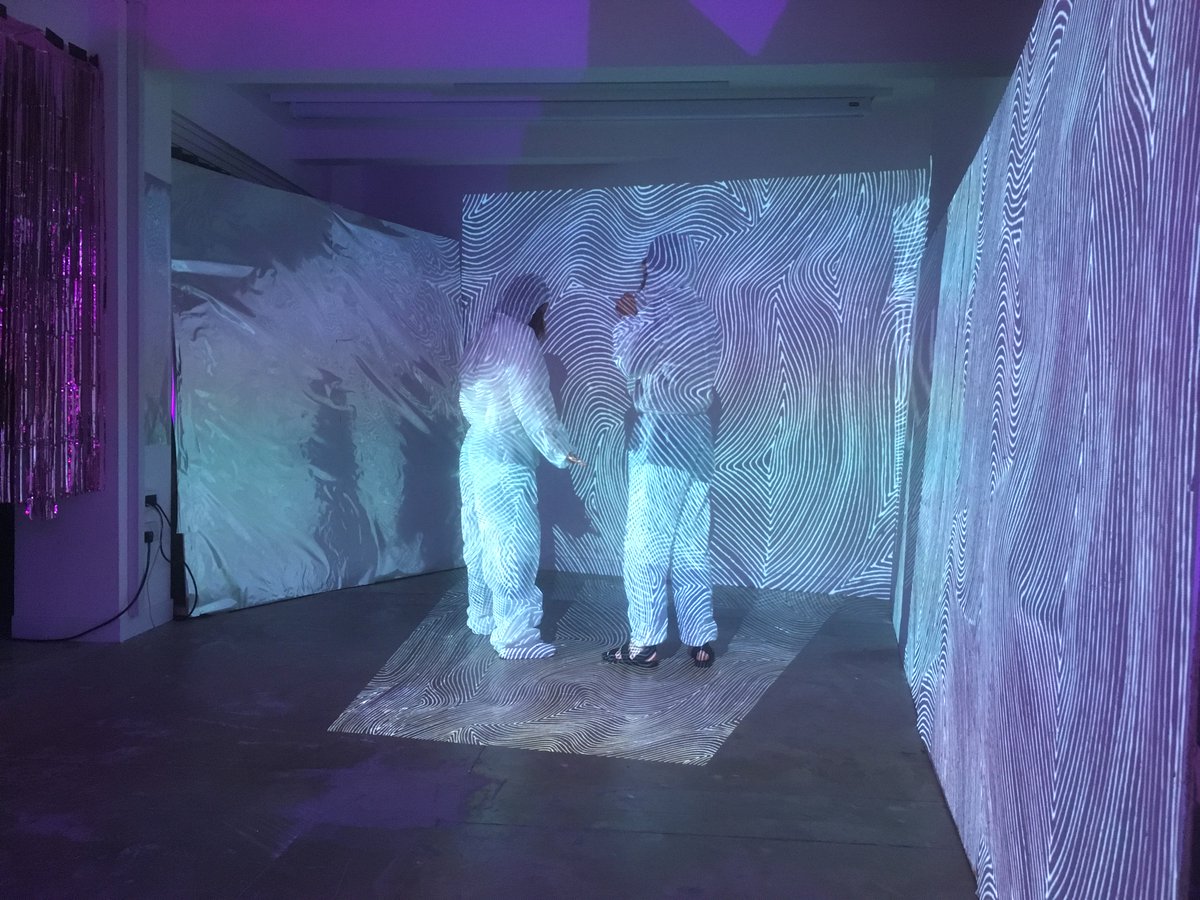 hello_unity's tweet image. Sneak peek to #UnityProjects! A few tastemakers getting stuck in 📸 to our @CDWfestival private view #CDW2018