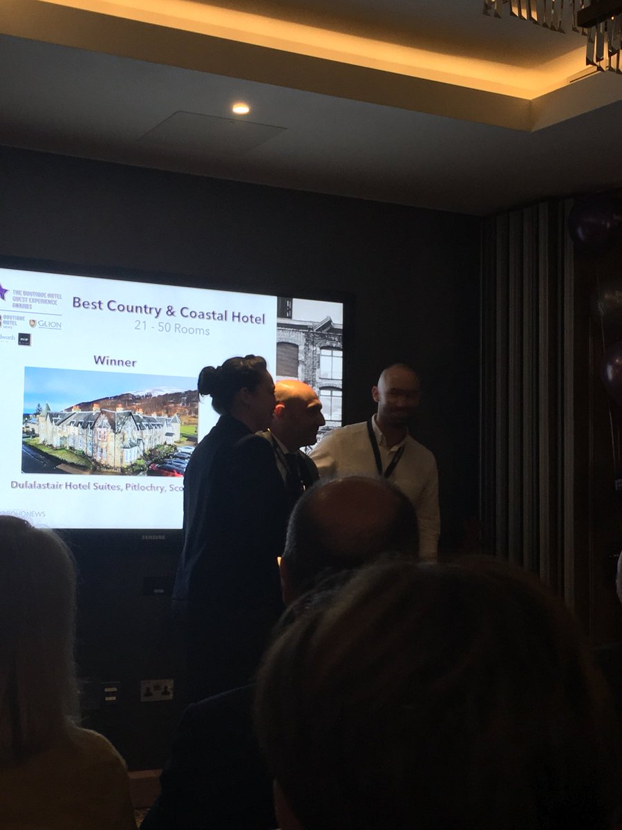 sadiahmir's tweet photo. Congratulations to @dunalastairhotl for winning best Country &amp; Coastal Hotel! #BoHoAwards https://t.co/QpF1sG2Rym