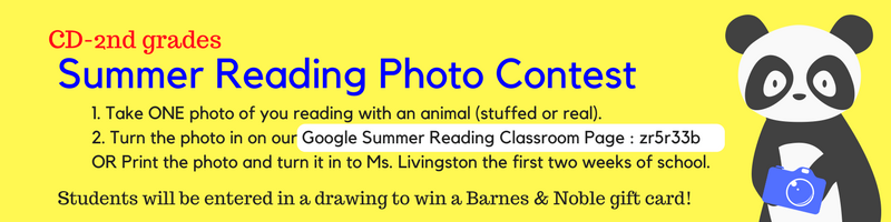 livingekim's tweet photo. Summer Reading Photo Contest for CD-2nd Graders! Let's see some #SummerReading with pals this summer @WhitesidesElem1 ! @ChasCoLibrary @VOCALCCSD @CCSDConnects #TLsMakeMagic https://t.co/cyVojNlzav