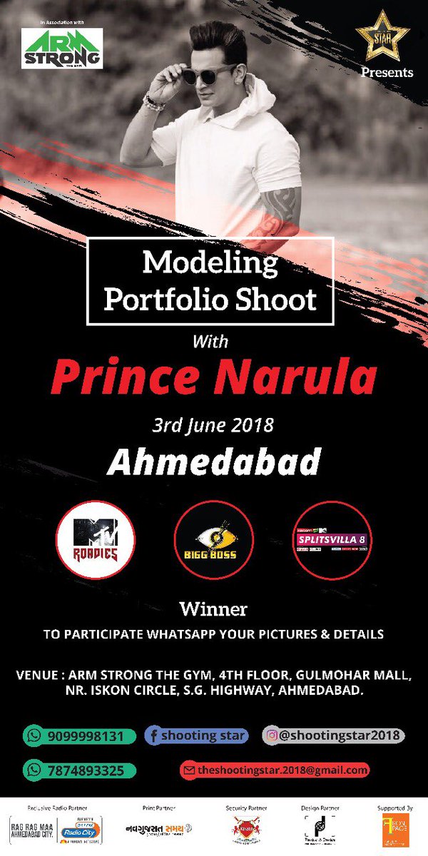 ahmedabadlive__'s tweet photo. Modeling shoot with @princenarula88 At #Ahmedabad 
Interested can call us +91 9099998131 or mail us on officialwalia@gmail.com. 
@navgujaratsamay @radiocityindia 

#ahmedabadlive #maruamdavad #PrinceNarula #apnuamdavad #modeling #shoot https://t.co/0cyS7oMLIs