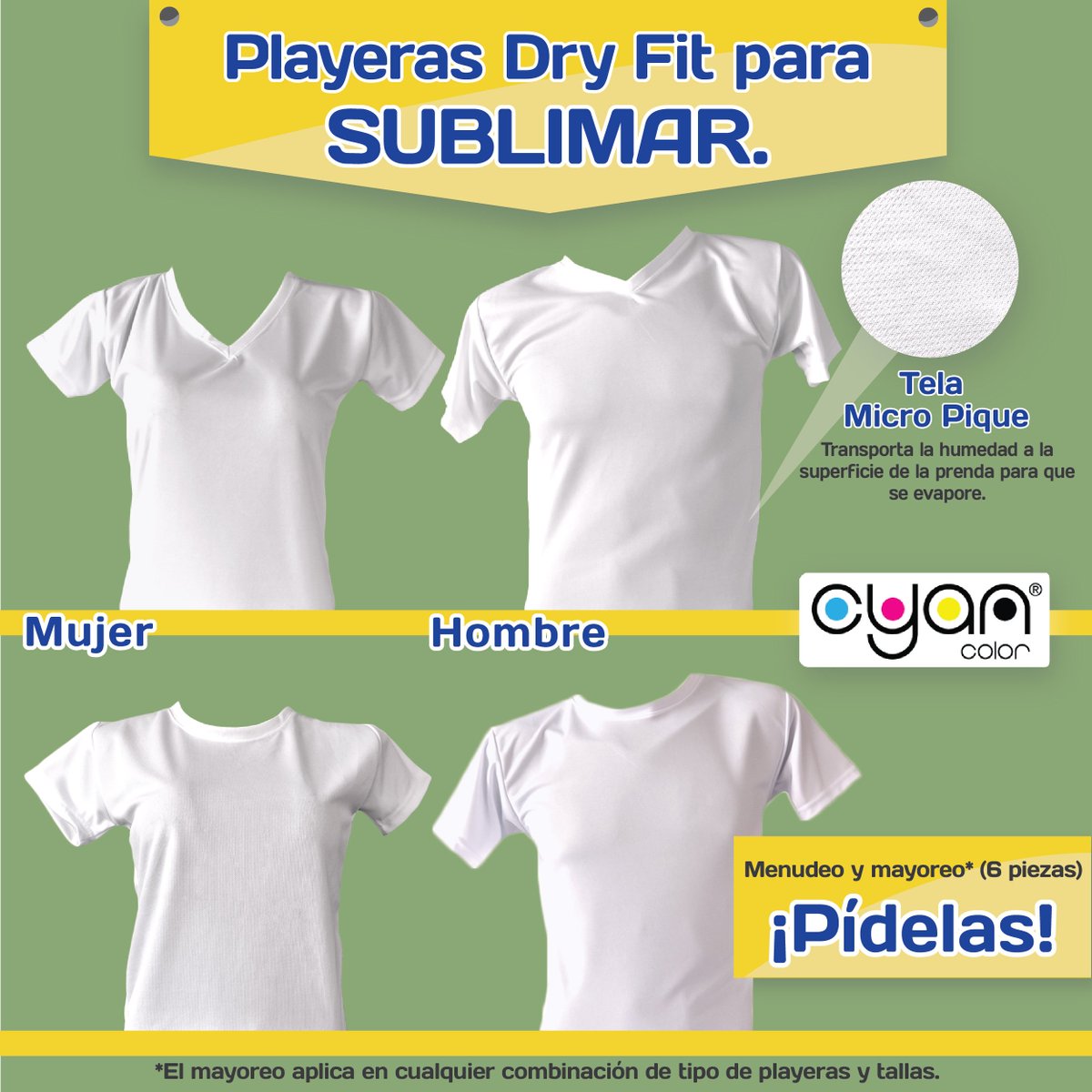 playeras para sublimacion mayoreo
